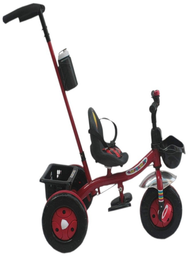 Amardeep Baby 2 in 1 Tricycle 1.5 Years- 5 Years Red with Pushbar and Footrest - Image 2